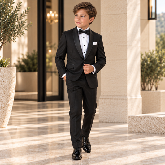 Black Wilson Boys Tuxedo Jacket