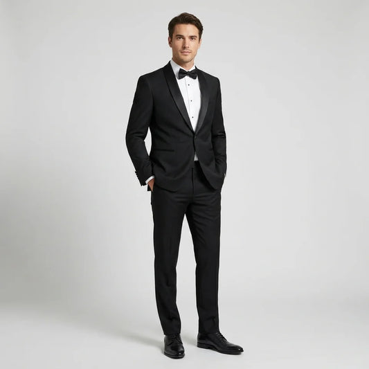 Black Bond Mens Tuxedo Trousers