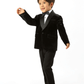 Black Infinity Boys Velvet Dinner Jacket