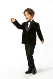 Black Infinity Boys Velvet Dinner Jacket