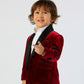 Burgundy Infinity Boys Velvet Dinner Jacket