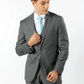 Grey Elijah Pure Wool Mens Short Suit