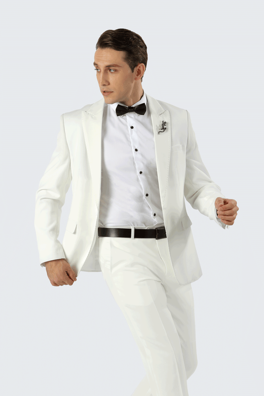 White Dalton Mens Suit Jacket