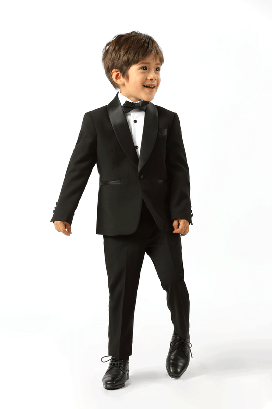 Black Bond Boys Tuxedo Trousers