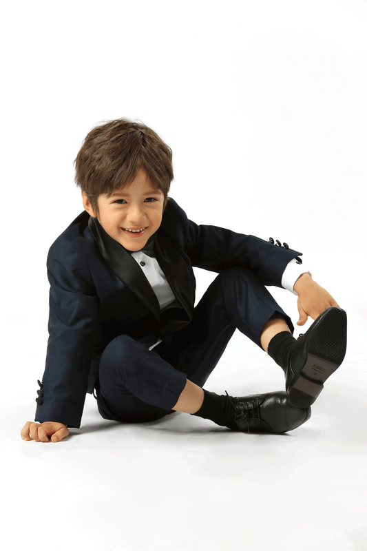 Navy Carrington Boys Tuxedo Trousers