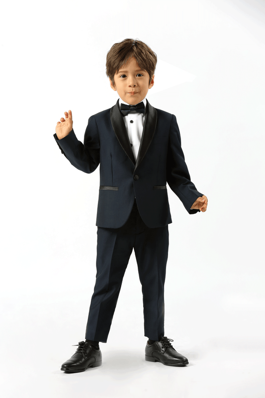 Navy Carrington Boys Tuxedo Jacket