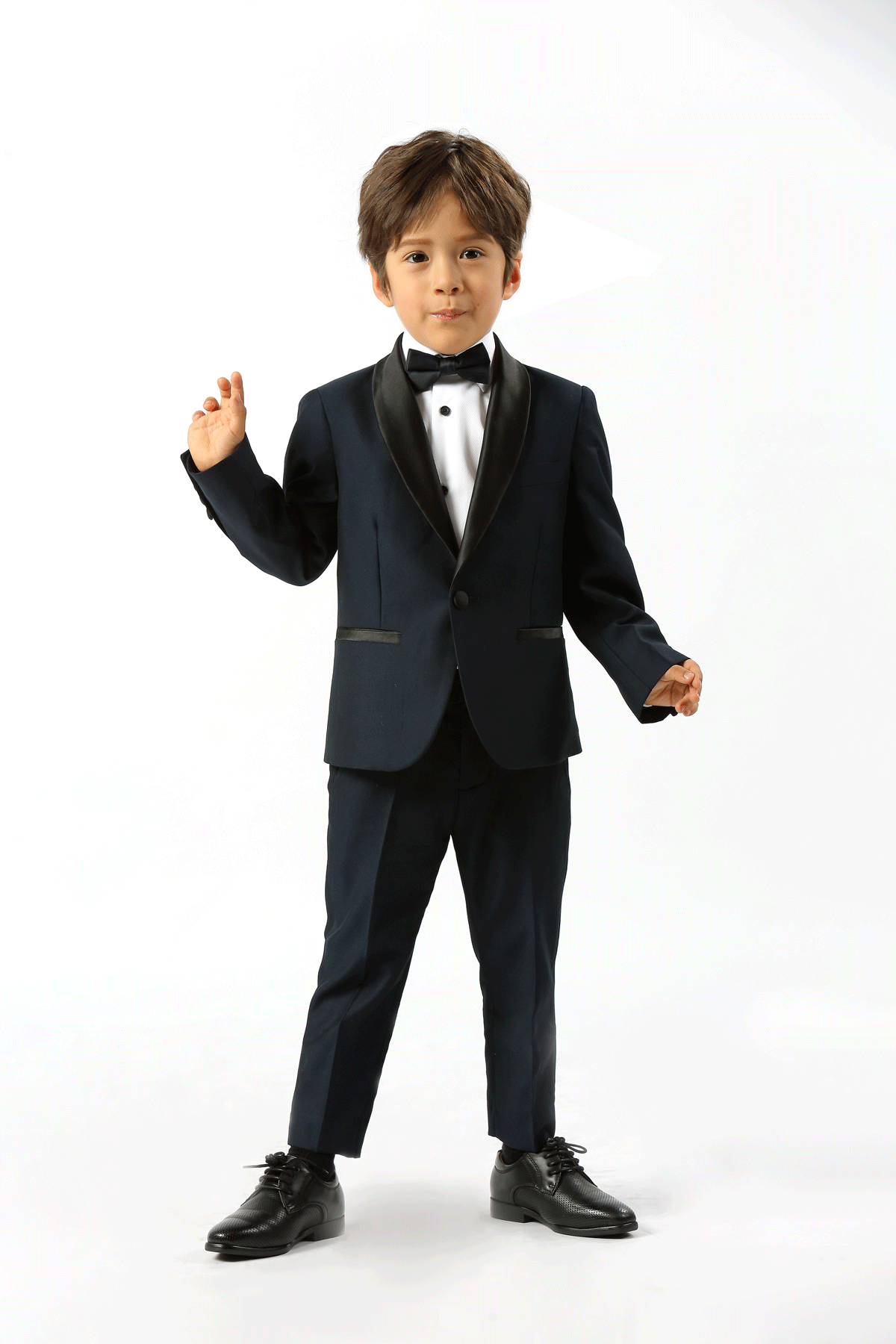 Navy Carrington Boys Tuxedo Trousers