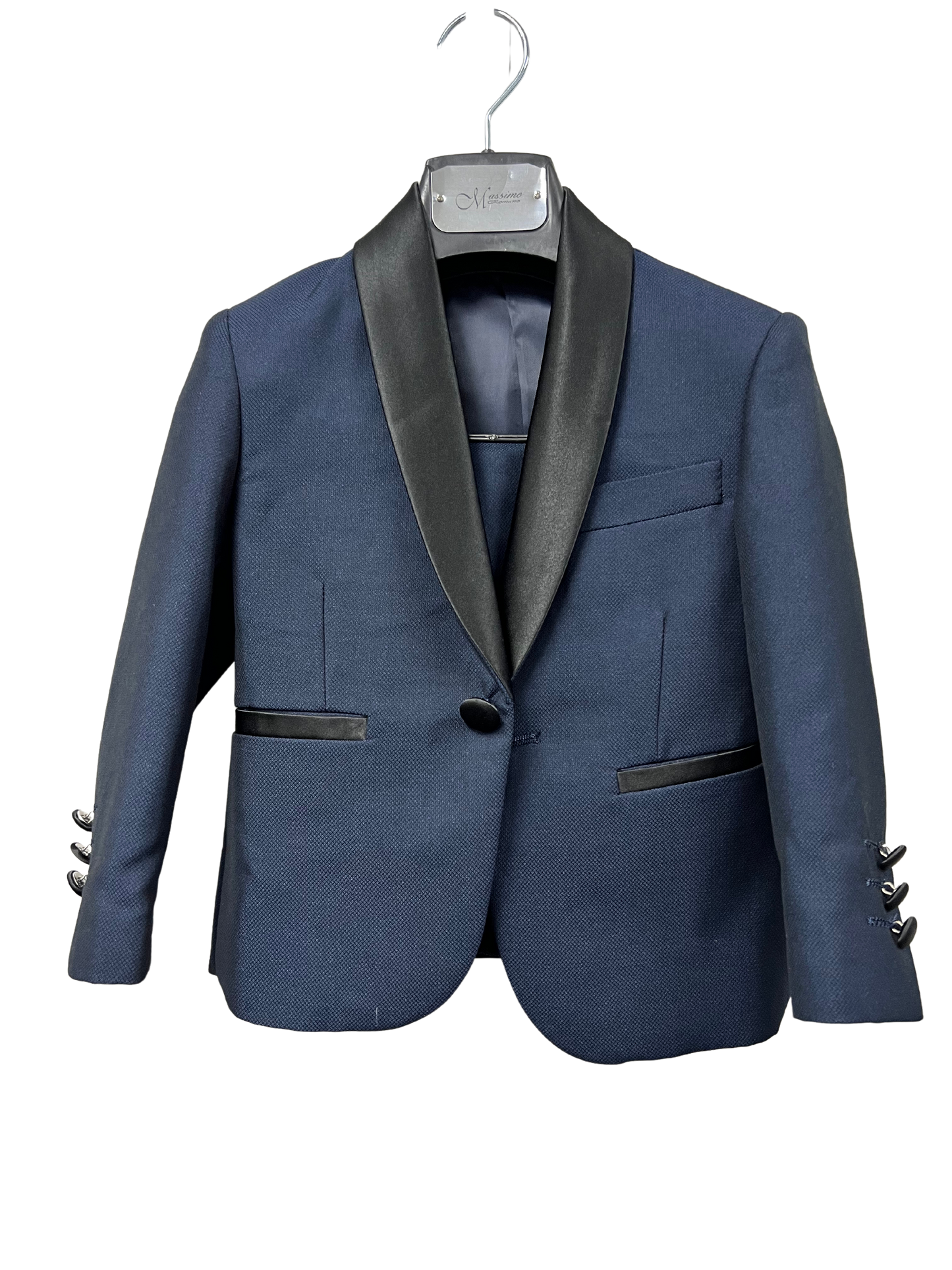 Navy Carrington Boys Tuxedo Jacket