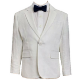 Ivory Worthington Boys Linen Jacket