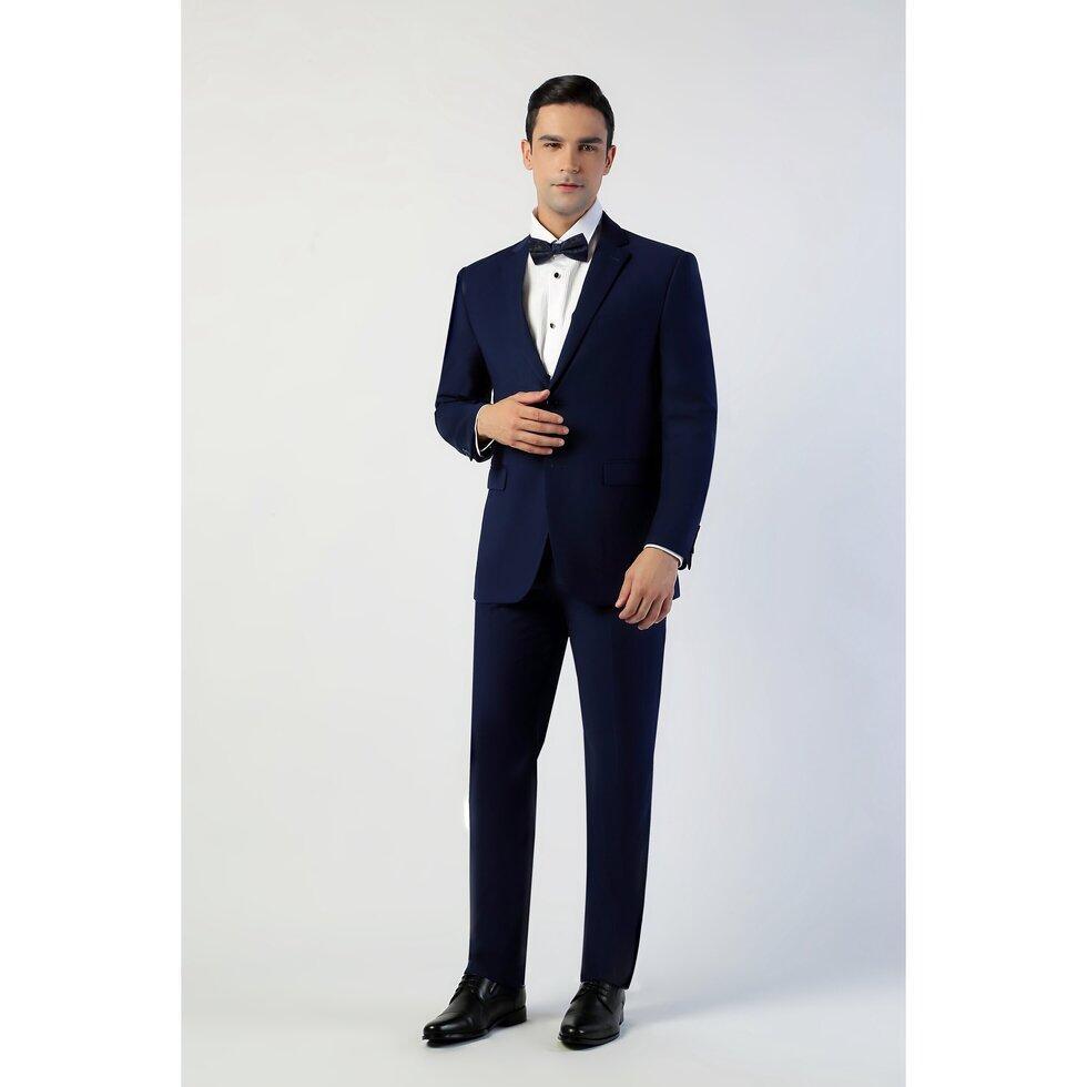 Navy Phillipe King Short Suit Trousers