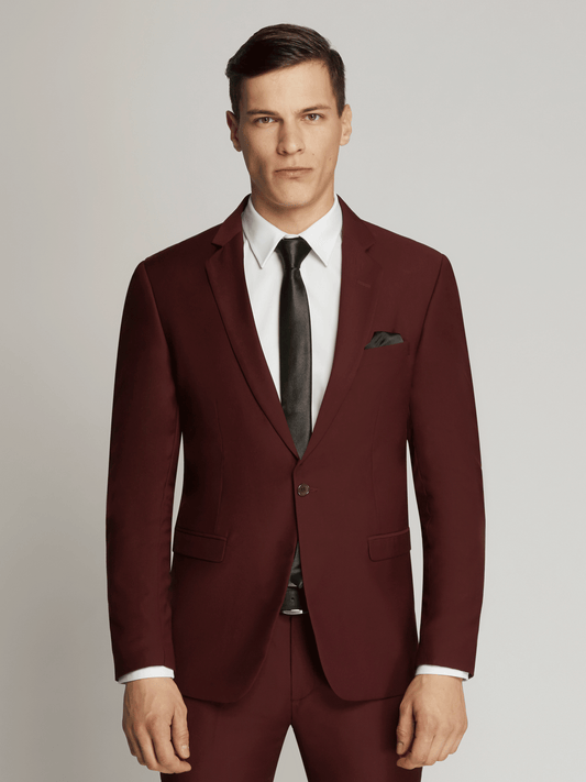 Maroon Lannister King Suit Jacket