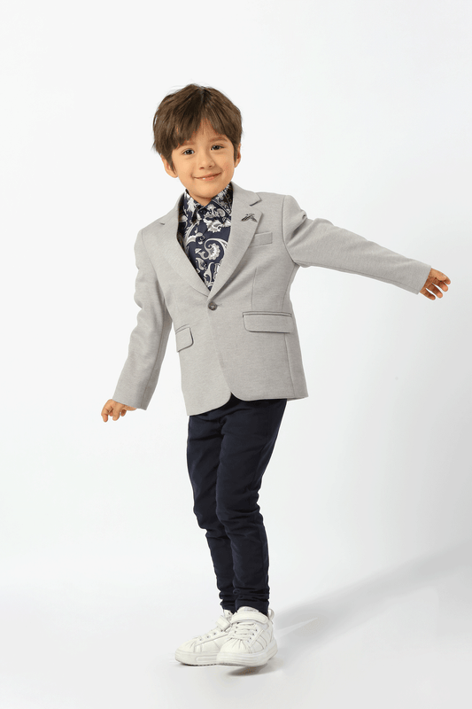 Silver Carter Boys Stretch Blazer