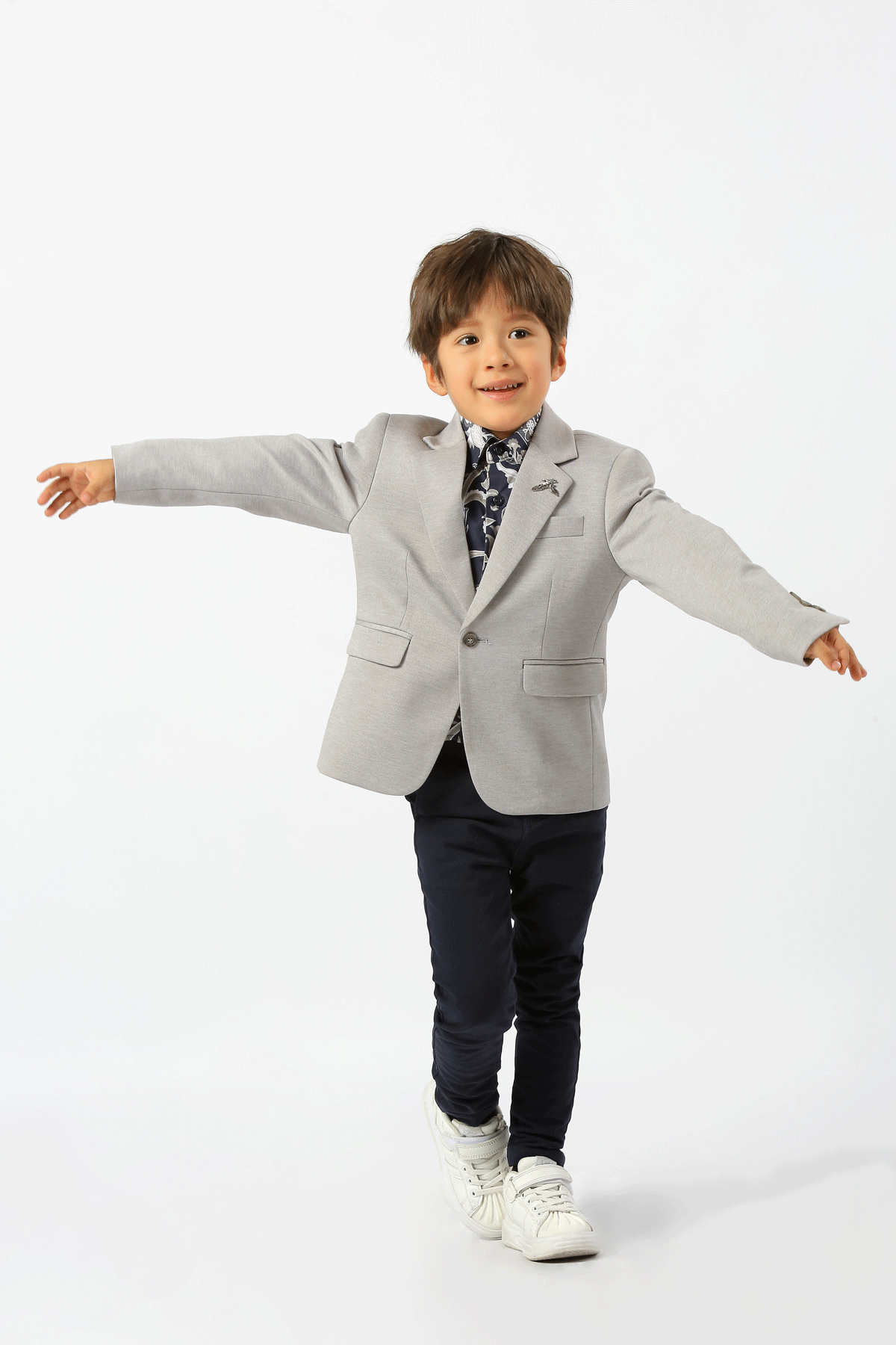 Silver Carter Boys Stretch Blazer