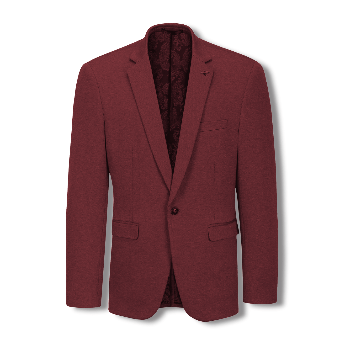 Burgundy Carter Mens Stretch Blazer