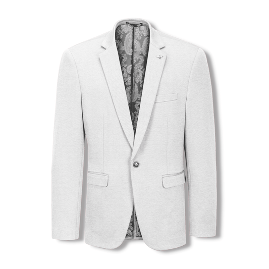 White Carter King Stretch Blazer