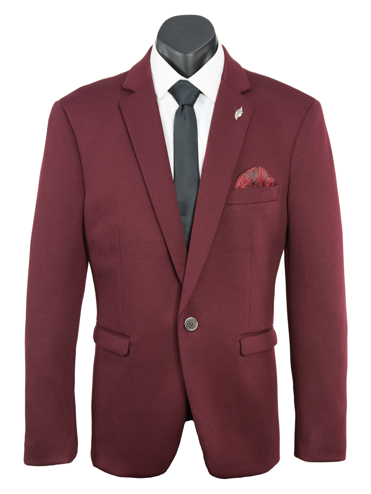 Burgundy Carter Boys Stretch Blazer