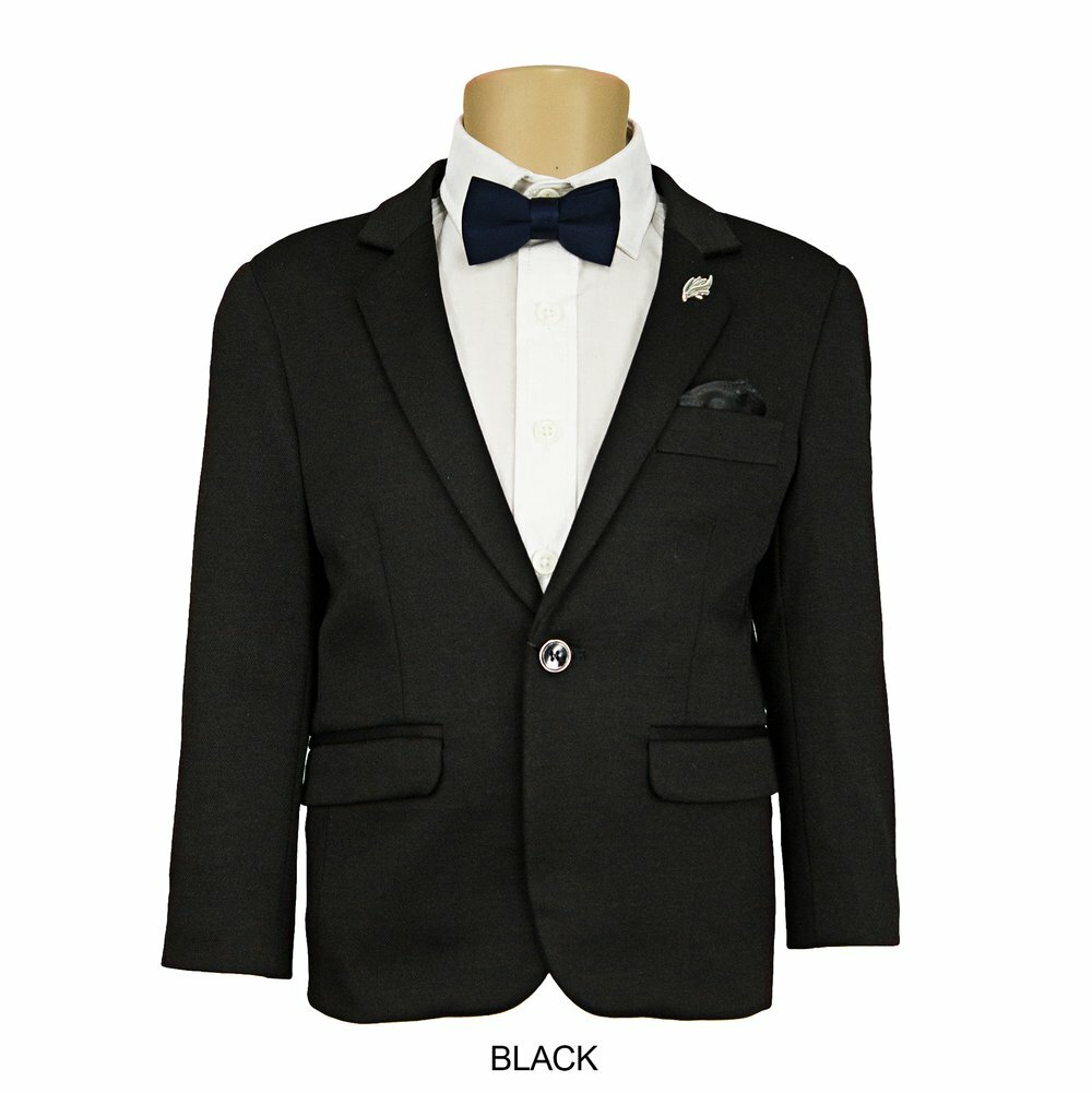 Black Carter Boys Stretch Blazer