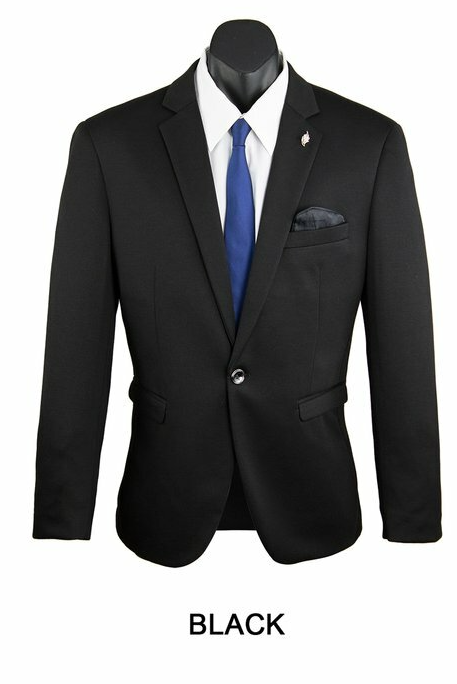 Black Carter Mens Stretch Blazer