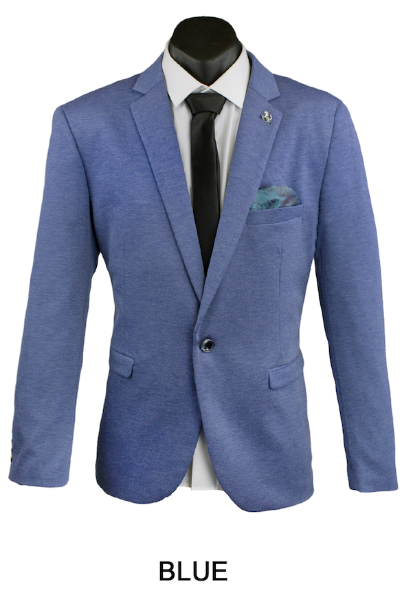 Blue Carter Mens Stretch Blazer