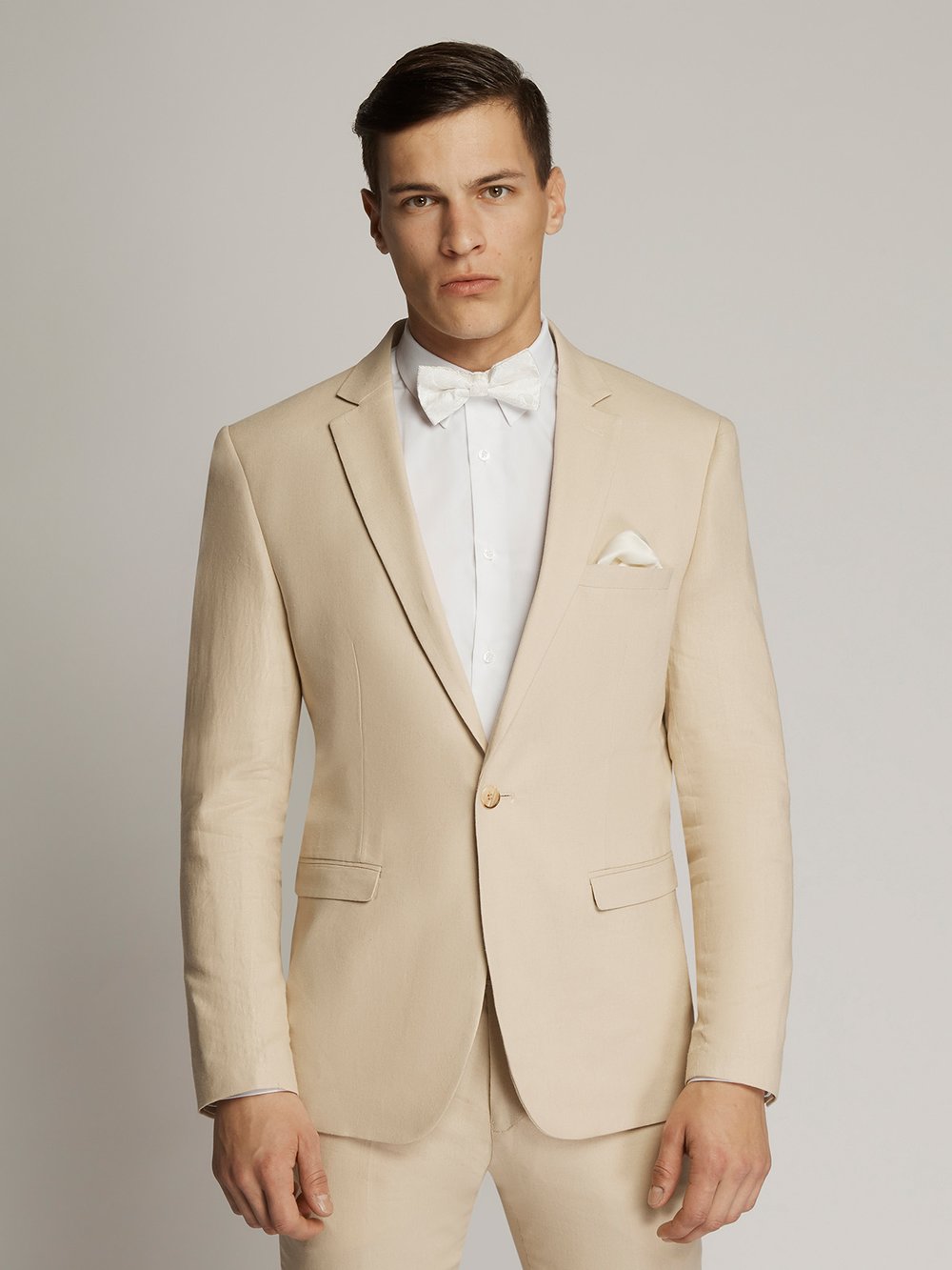 Beige Worthington Mens Linen Jacket