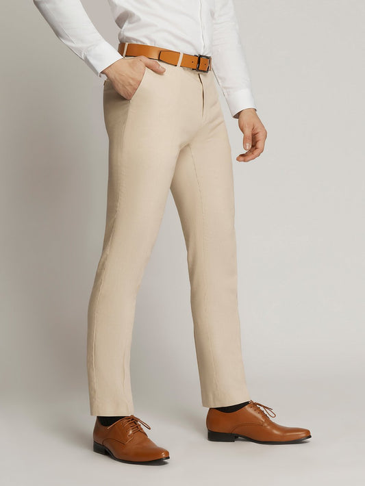 Beige Worthington King Linen Trousers