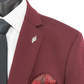 Burgundy Carter Mens Stretch Blazer