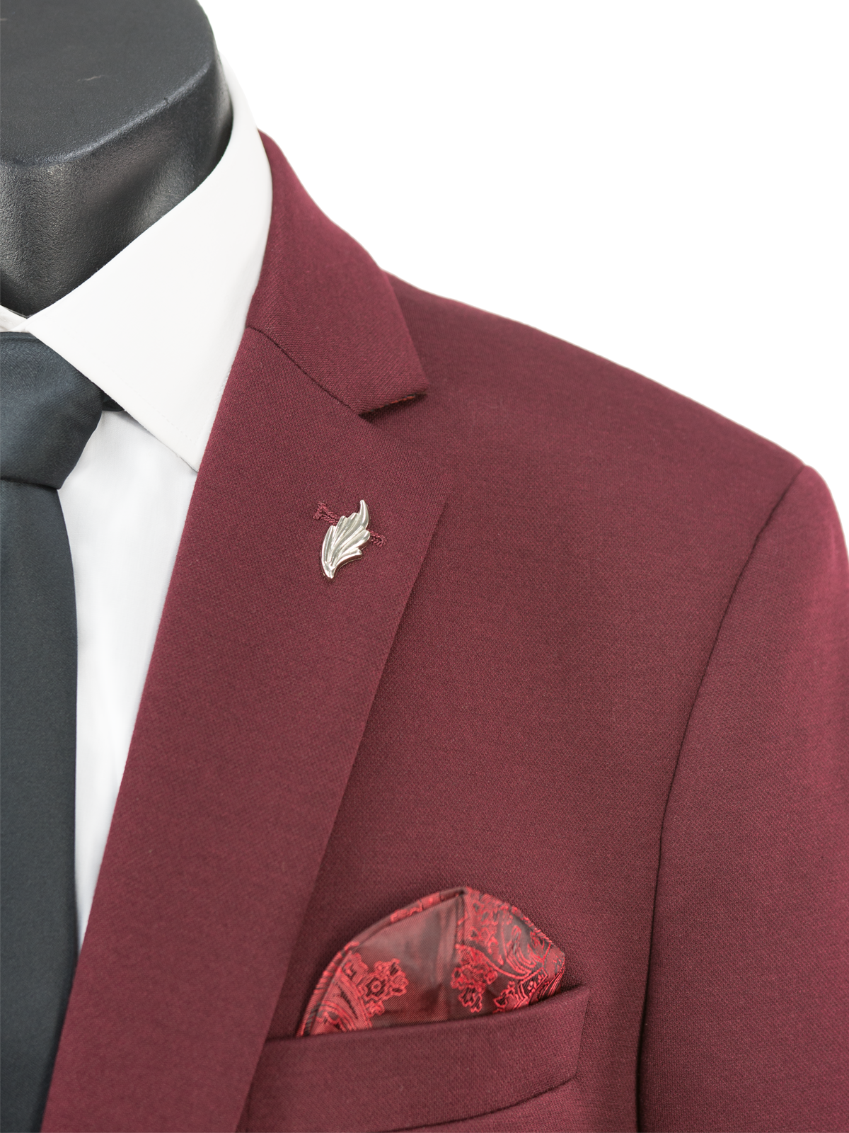 Burgundy Carter Mens Stretch Blazer