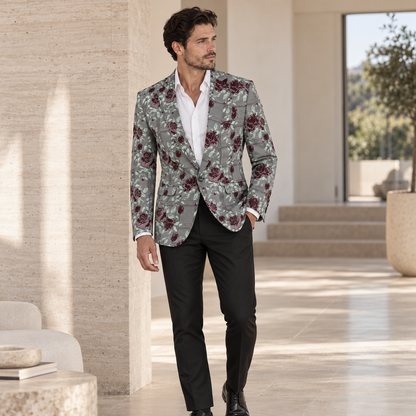 Coffee Lazenby Mens Lounge Jacket