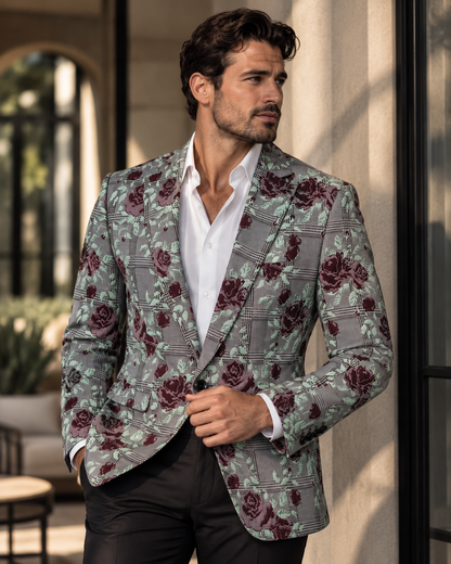 Coffee Lazenby Mens Lounge Jacket