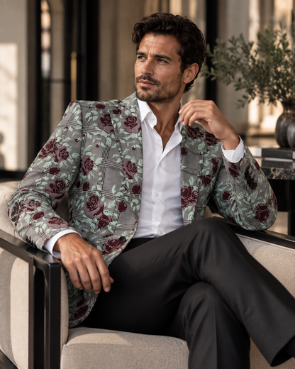 Coffee Lazenby Mens Lounge Jacket