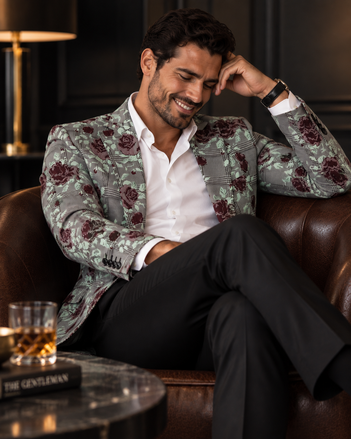 Coffee Lazenby Mens Lounge Jacket