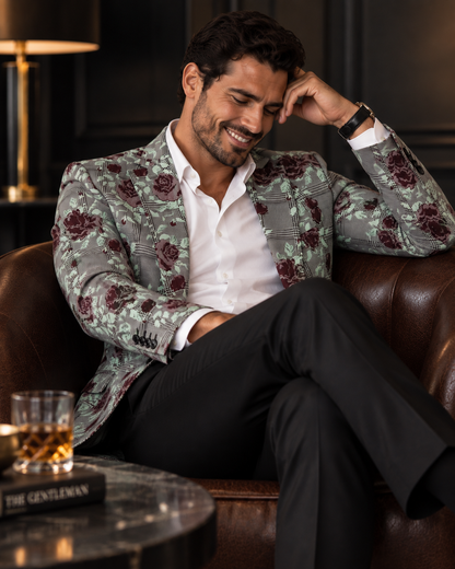 Coffee Lazenby Mens Lounge Jacket
