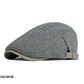 Heath Herringbone Plain Flat Cap