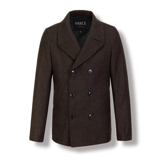 Brown Spencer Mens Double Breasted Coat