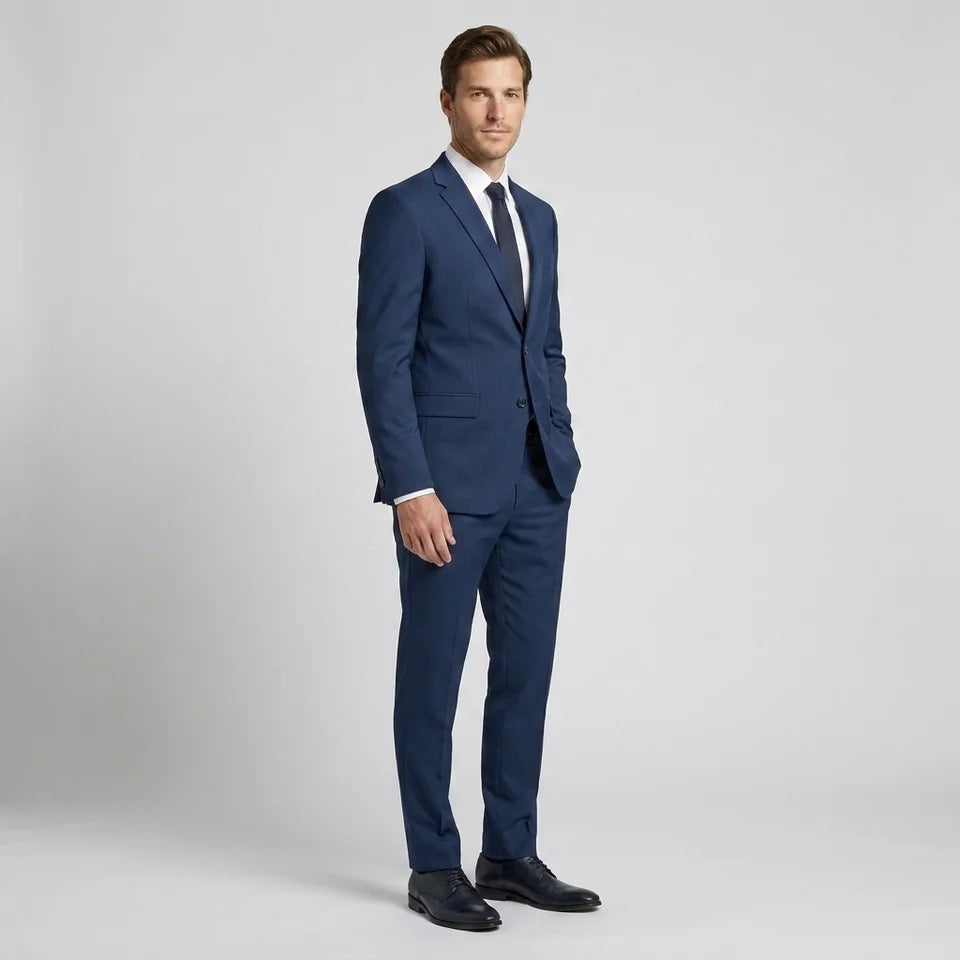 Blue Bentley Mens Suit Trousers