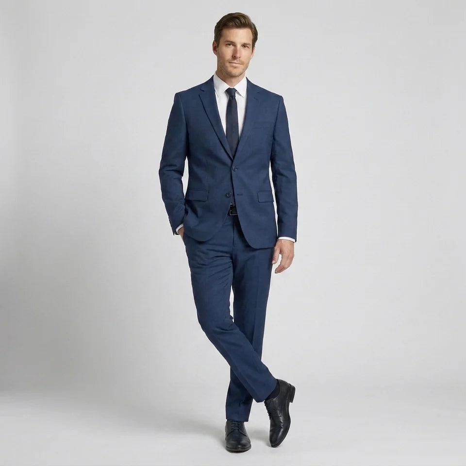Blue Bentley Mens Suit Trousers