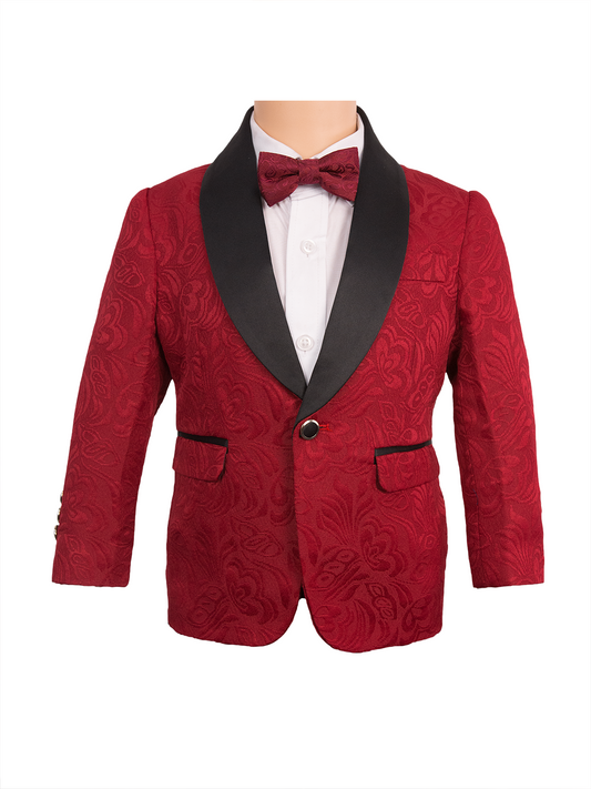 Deep Red Salvatore Boys Dinner Jacket