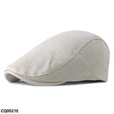 Lupin Linen Plain Flat Cap