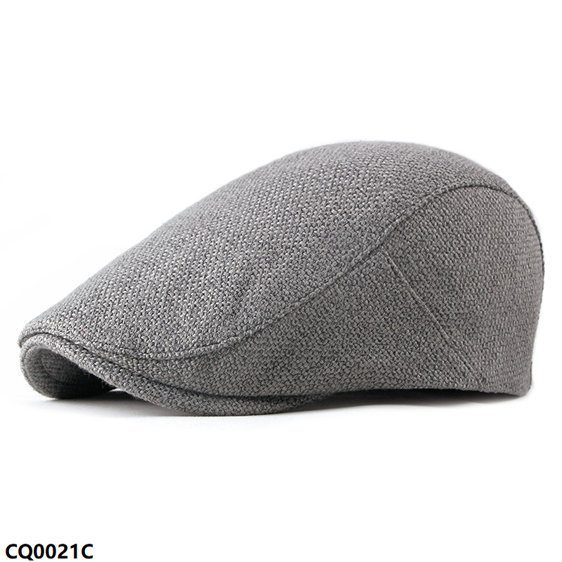 Lupin Linen Plain Flat Cap