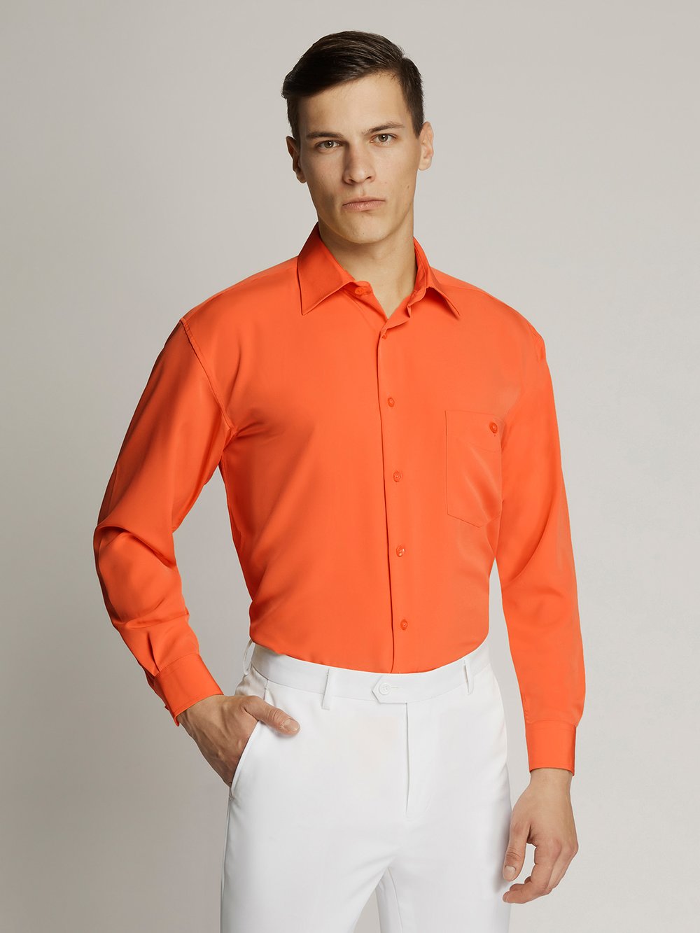 Orange Warhol Mens Microfibre Shirt