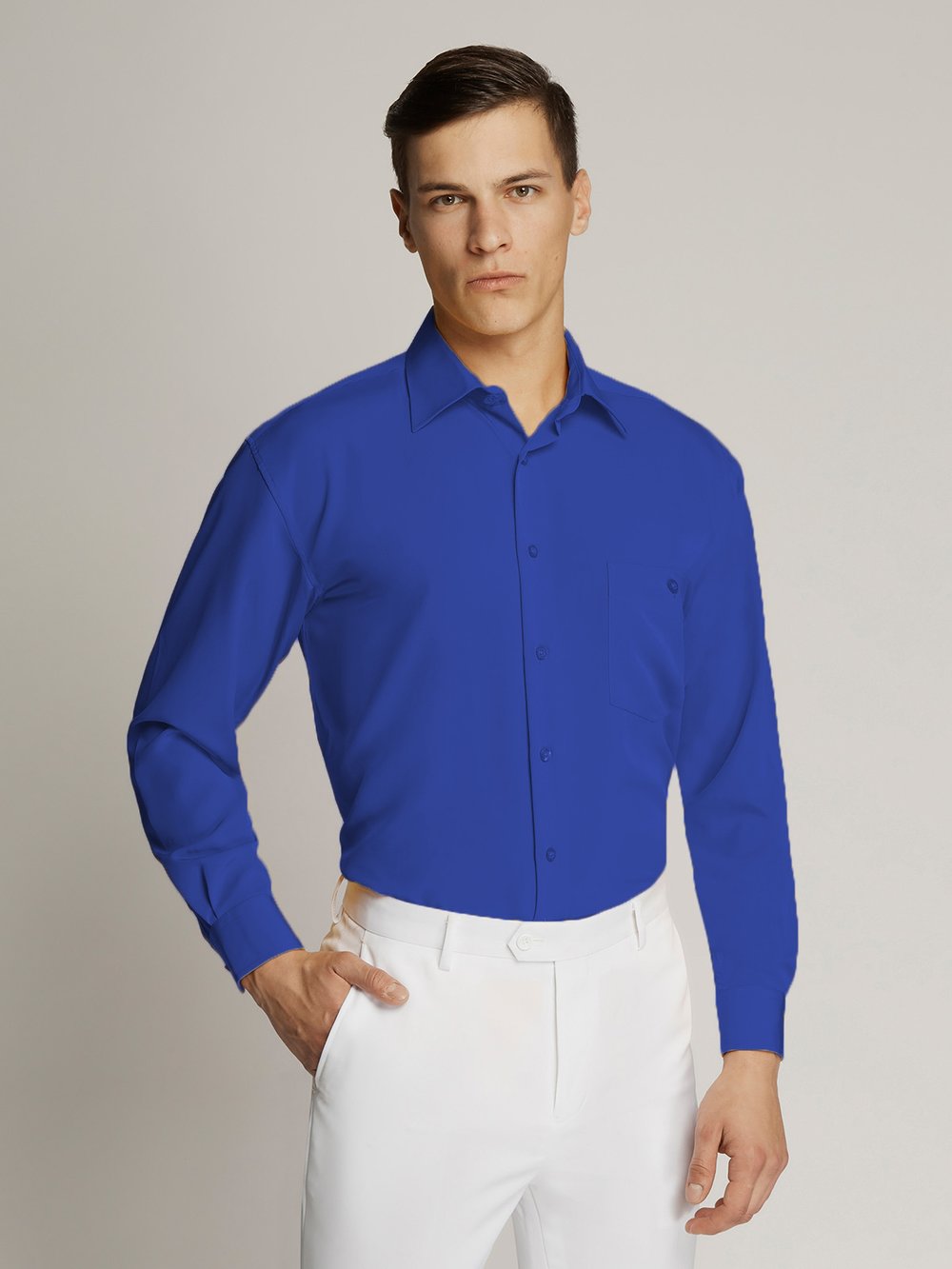 Royal Blue Warhol Mens Microfibre Shirt