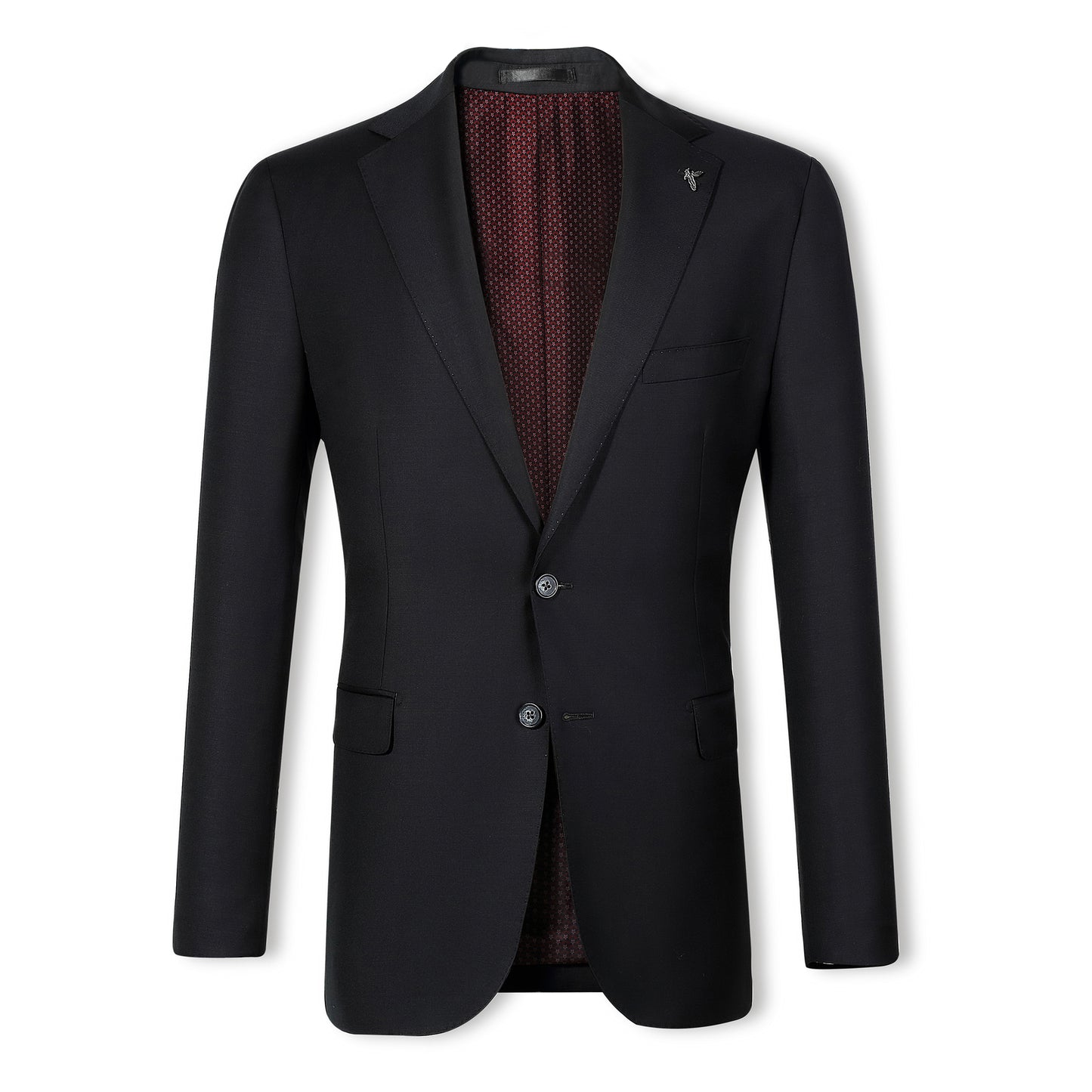 Black Elijah Pure Wool King Short Suit