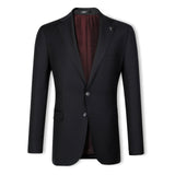 Black Elijah Pure Wool King Short Suit Jacket