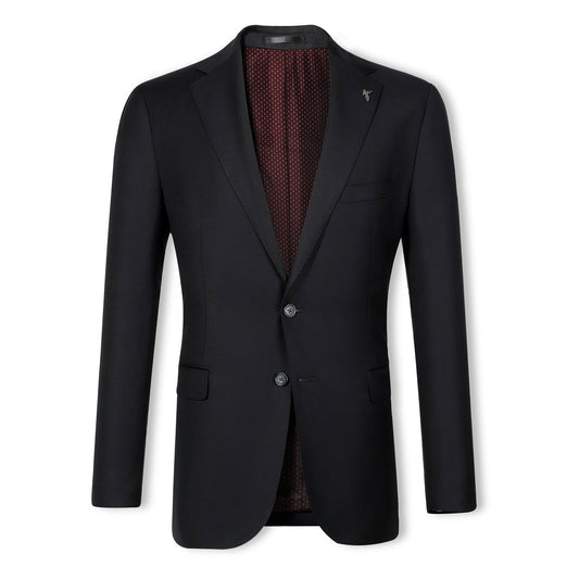 Black Elijah Pure Wool Mens Tall Suit Jacket