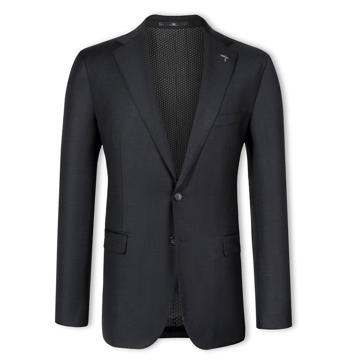 Charcoal Elijah Pure Wool Mens Short Suit Jacket