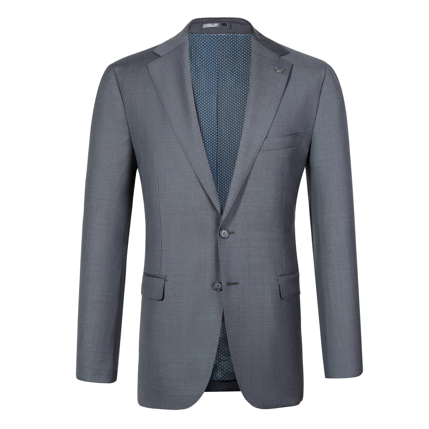 Grey Elijah Pure Wool King Suit Jacket