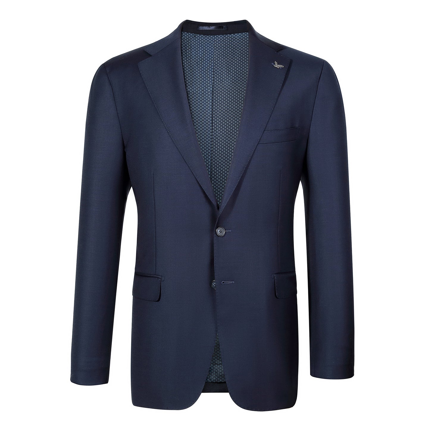 Navy Elijah Pure Wool Mens Suit Jacket