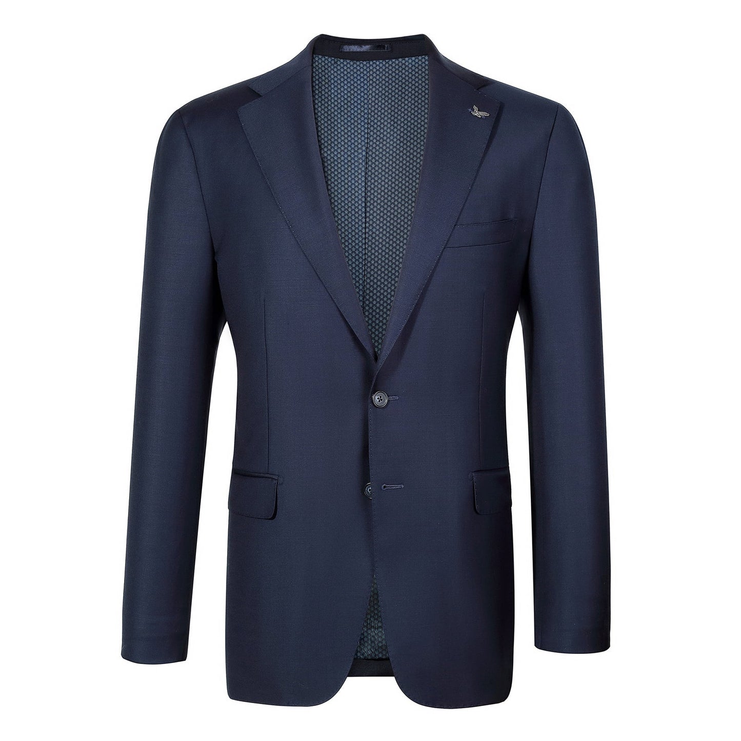 Navy Elijah Pure Wool King Short Suit Jacket