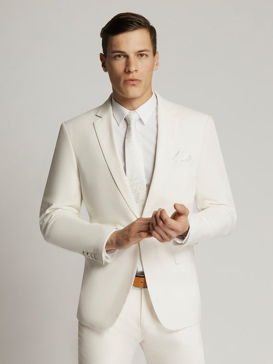 Ivory Worthington King Linen Suit