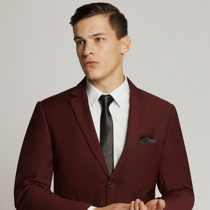 Maroon Lannister King Suit Jacket